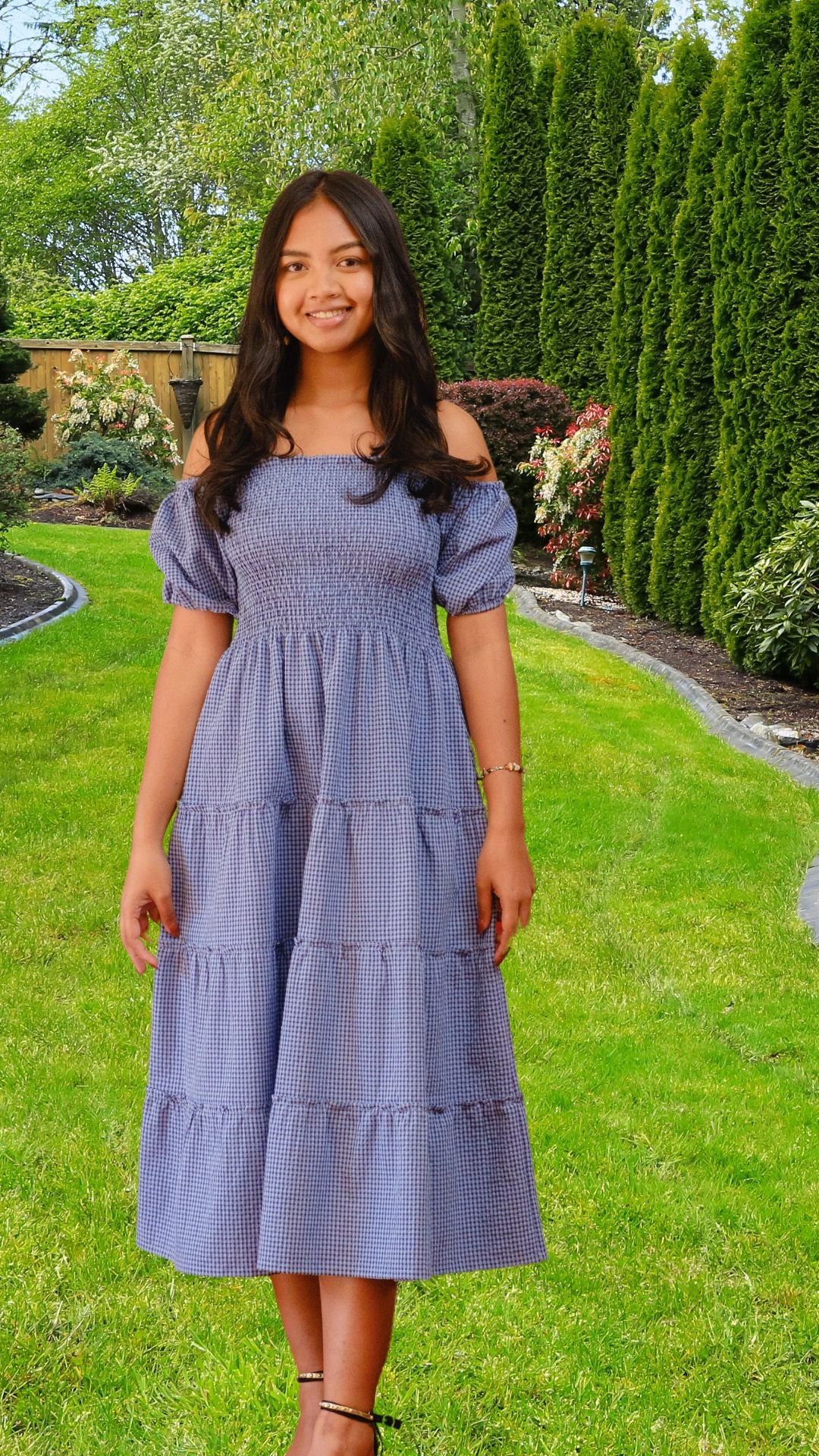 The Barbara Dress in Seersucker Check