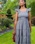 The Elisabeth Dress in Medium Weight Swiss Dot