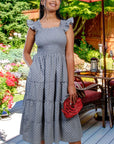 The Elisabeth Dress in Medium Weight Swiss Dot