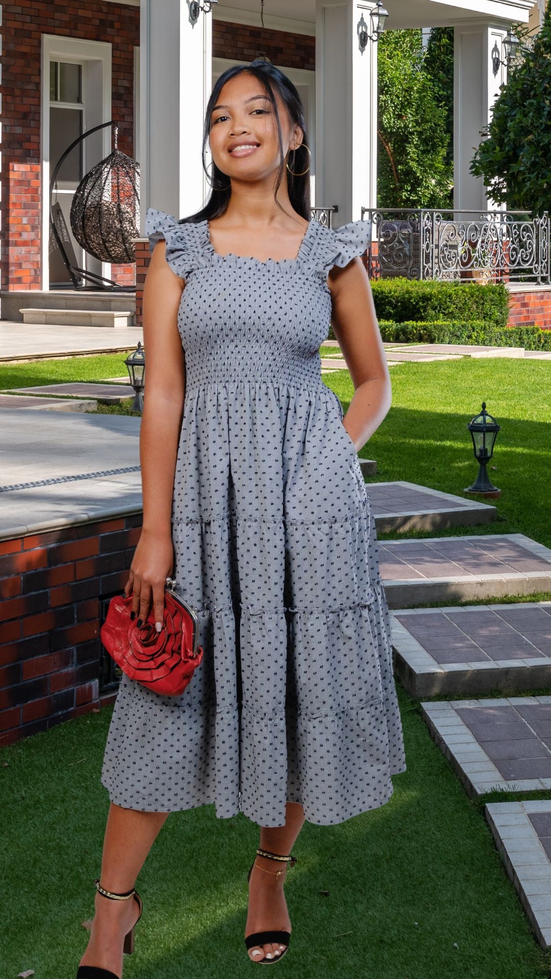 The Elisabeth Dress in Medium Weight Swiss Dot The Elisabeth Dress in Medium Weight Swiss Dot