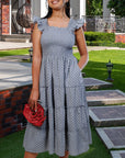 The Elisabeth Dress in Medium Weight Swiss Dot