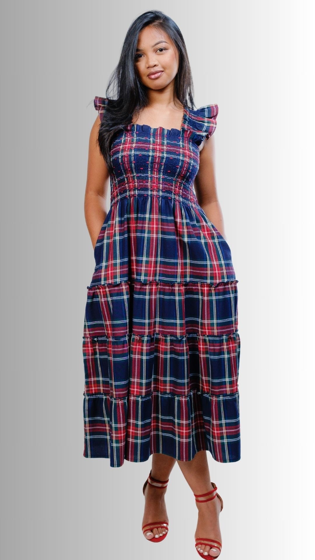 The Elisabeth Dress in Tartan & Plaid – Angele.H Paris