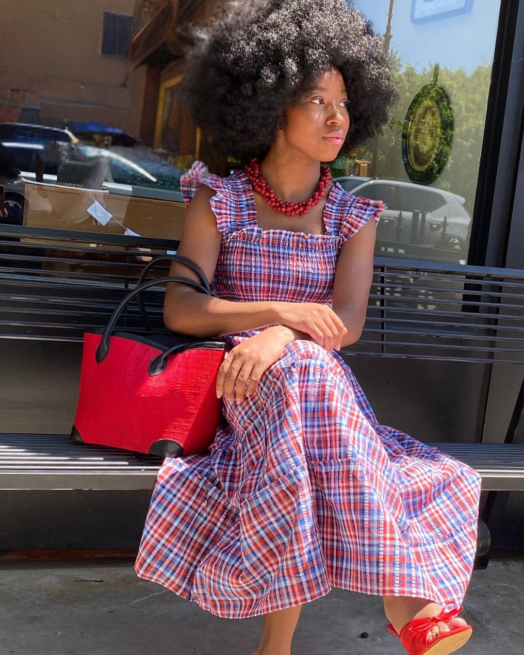 The Elisabeth Dress in Striped Seersucker – Angele.H Paris