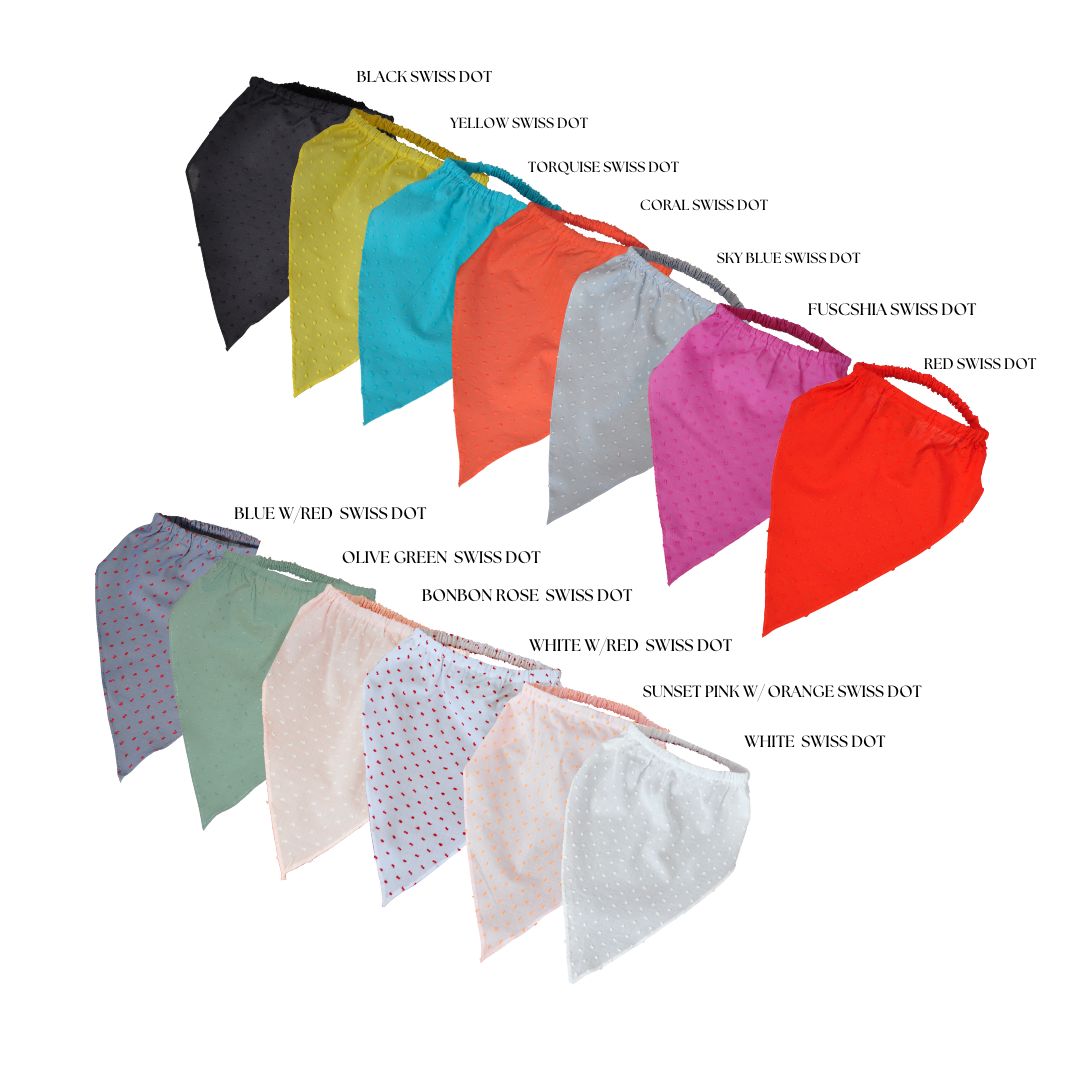 Hair Scarf &amp; Fur Baby Bandana in Swiss Dot or Broderie Anglaise