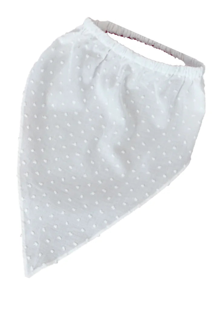 Hair Scarf &amp; Fur Baby Bandana in Swiss Dot or Broderie Anglaise