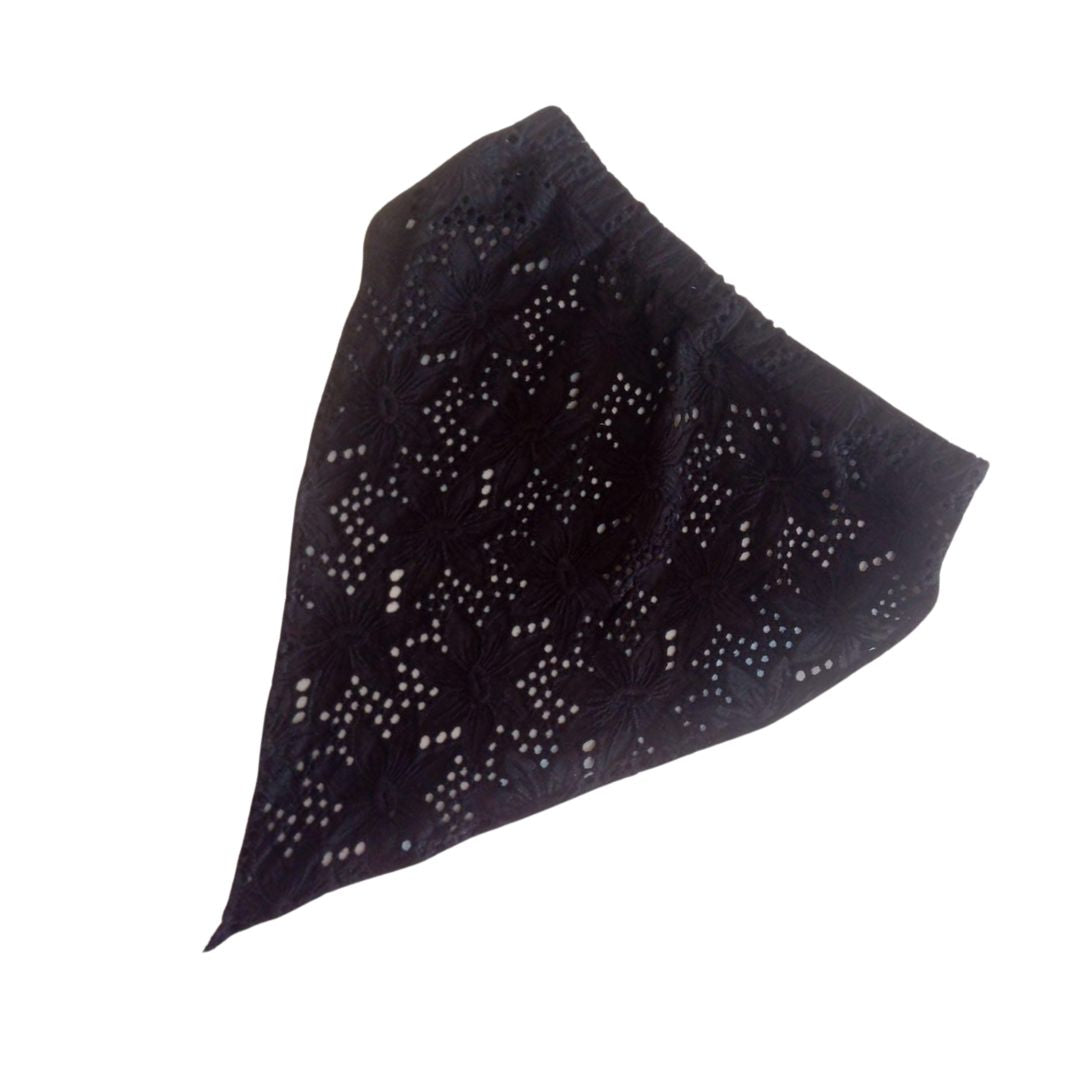 Hair Scarf &amp; Fur Baby Bandana in Swiss Dot or Broderie Anglaise