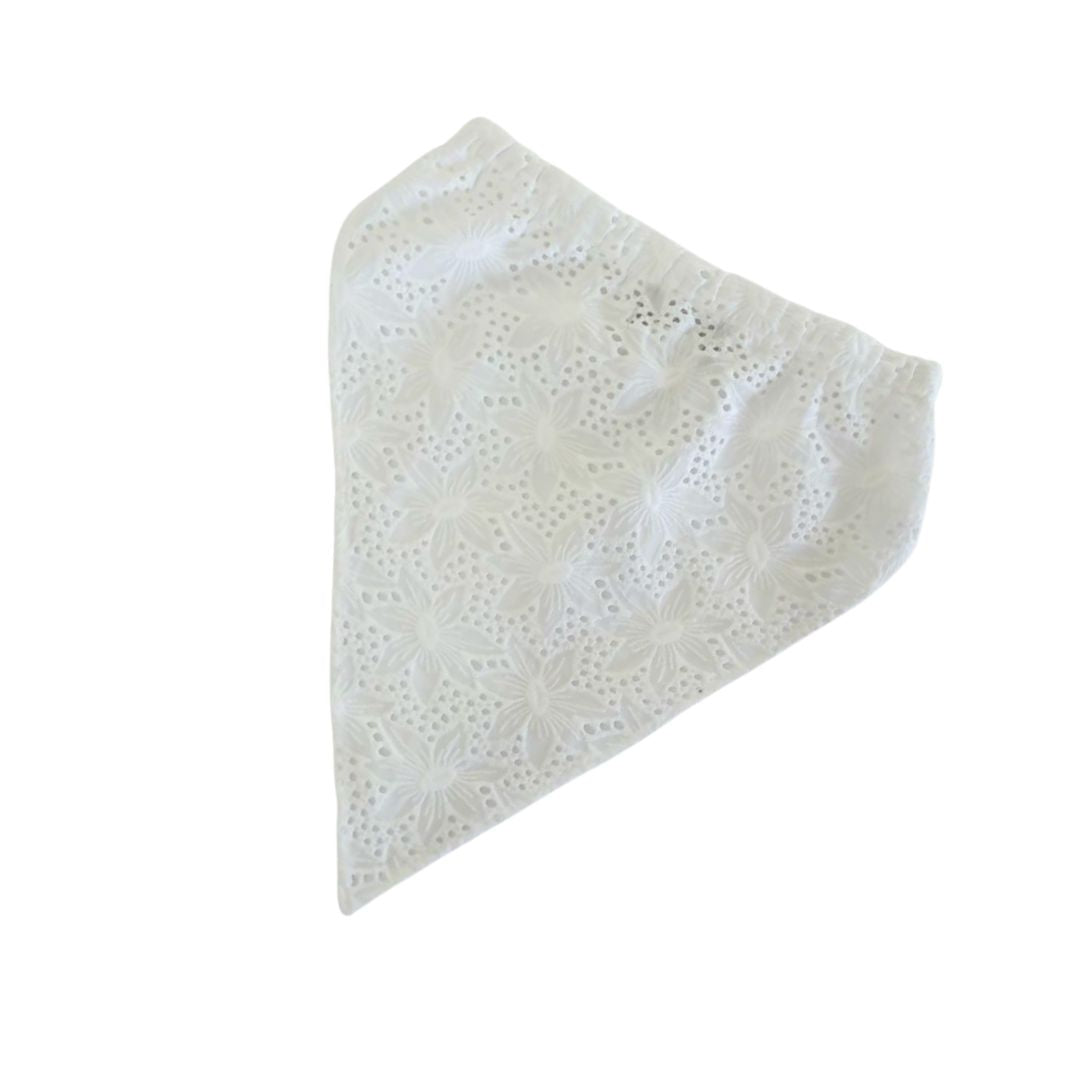 Hair Scarf &amp; Fur Baby Bandana in Swiss Dot or Broderie Anglaise