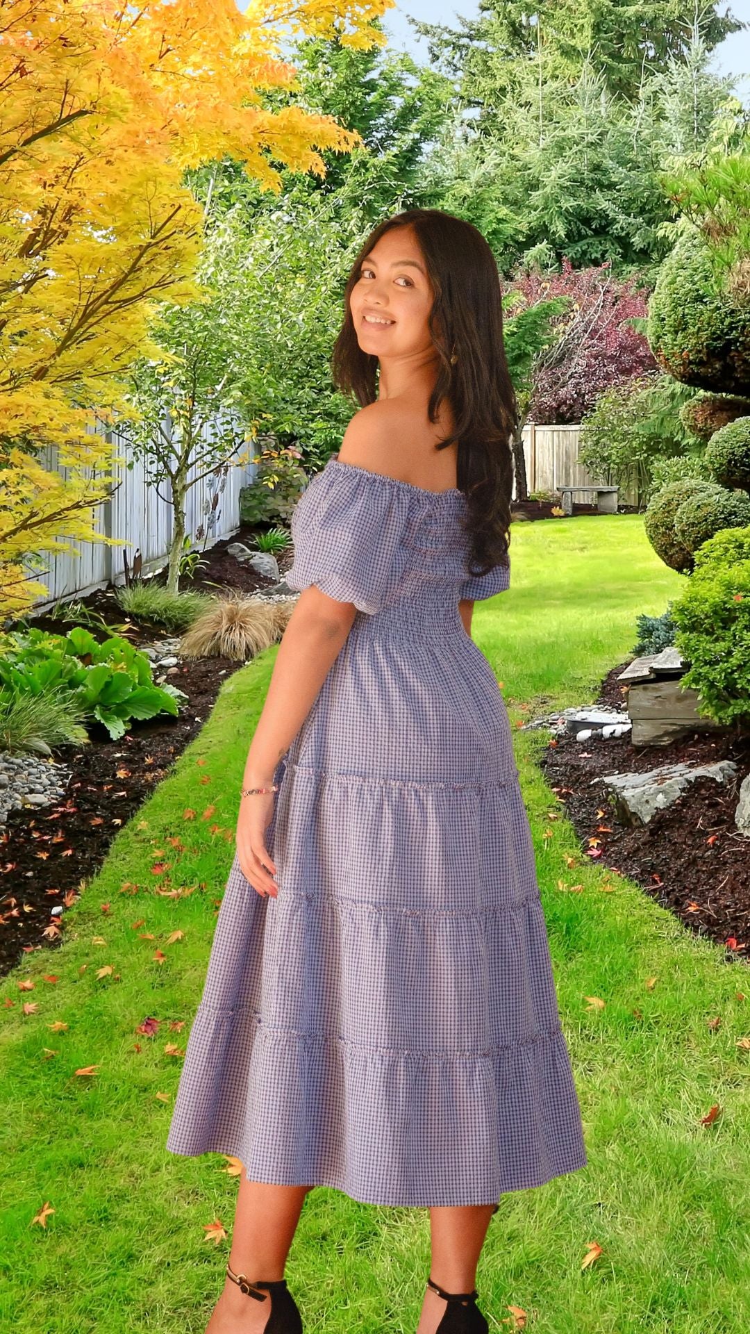 The Barbara Dress in Seersucker Check